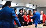 Alejandro Moreno, dirigente nacional del PRI, sostuvo un encuentro con las y los legisladores locales electos del Estado de México. Foto: X / @alitomorenoc